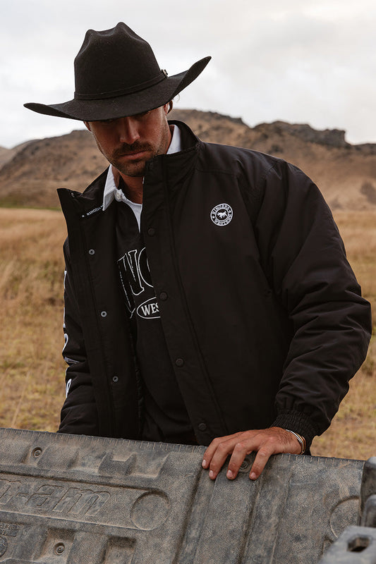 Kidman Mens Jacket - Black / White